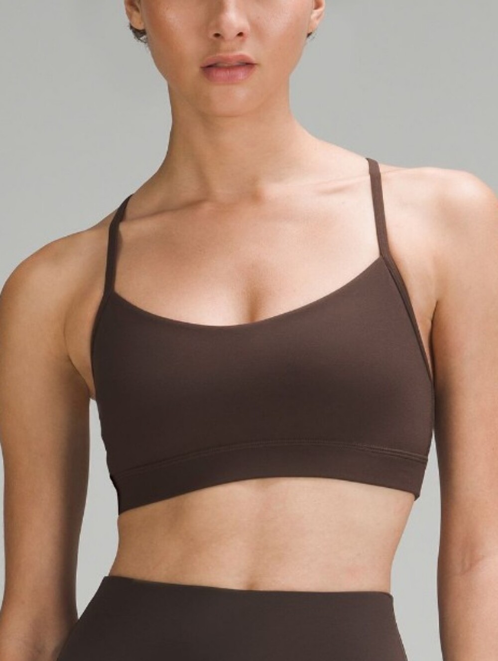 Lululemon Flow Y Nulu Bra In Walnut Crunch Brown, BNWT